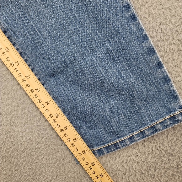Bandolino Jeans Womens 8‎ Blue Denim Straight Distressed Mid Rise Casual Pockets - Picture 9 of 12